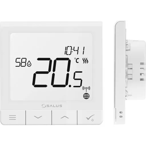 Salus Quantum SQ610 trådløs rumtermostat, 230V, hvid højglans