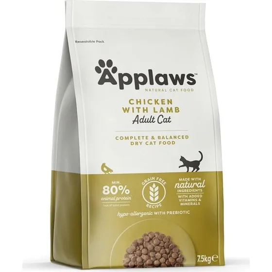 Applaws Kylling & Lam 7,5 kg - Kornfrit Tørfoder til Kat