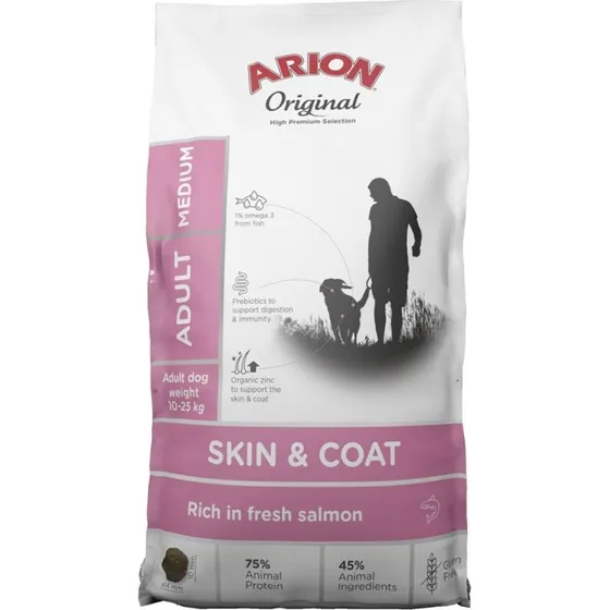 ARION Original Skin & Coat Medium 12 kg – Laks, tørfoder til hund