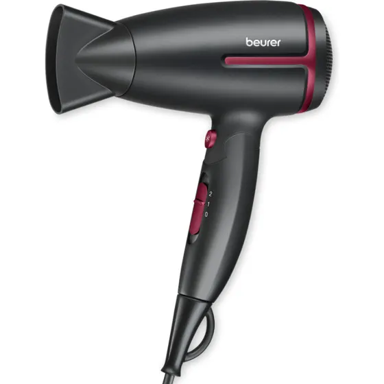 Beurer HC25 Foldbar rejsehårtørrer 1600W (ION, verdensspænding)