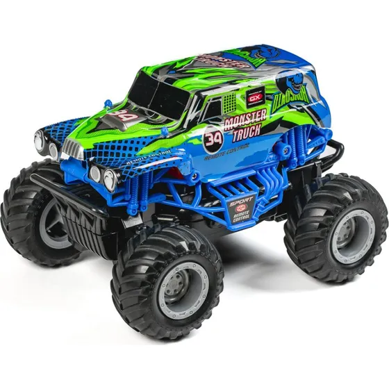 Tec-toy Monster Truck R/C 1:20 2,4 GHz blå/grøn
