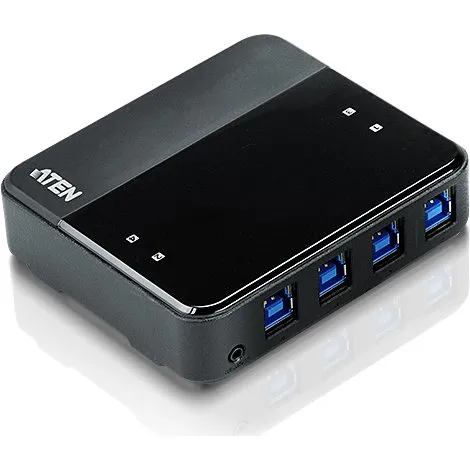 ATEN US434 4-port USB 3.0 Sharing Switch, Grå
