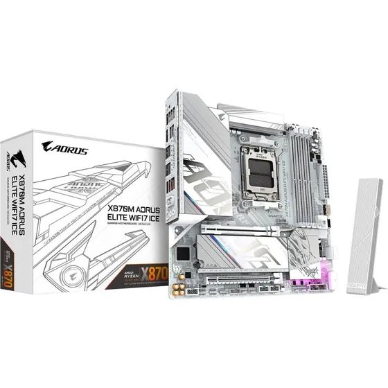 GIGABYTE X870M AORUS ELITE WiFi 7 ICE - Micro-ATX AM5