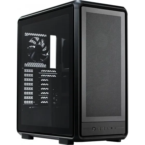 Cooler Master MasterFrame 500 Mesh - Sort Midi Tower med Transparent Sidepanel