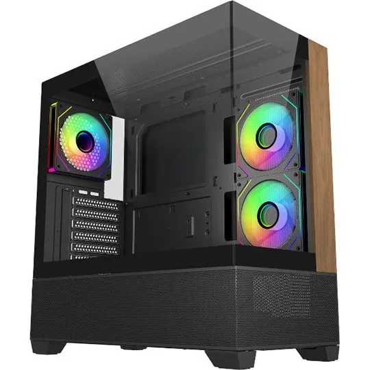 Cooler Master Elite 690 Wood Mid Tower Sort
