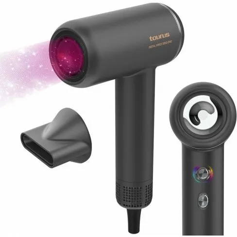 Taurus Digital Force 2000 Ionic hårtørrer, 1.800 W, sort