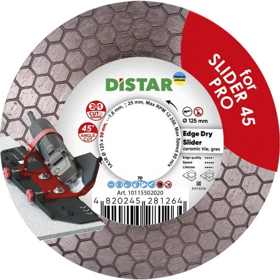 Distar Edge Diamantskæreskive 125mm, 30mm Hul, 45°