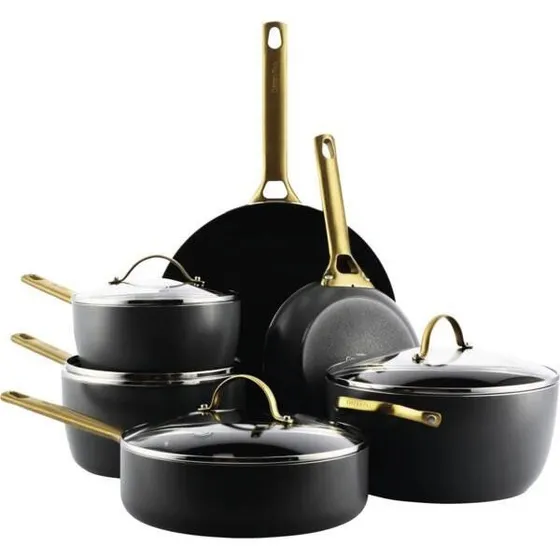 GreenPan CC008481-001 Grydesæt 6 stk, Sort/Guld