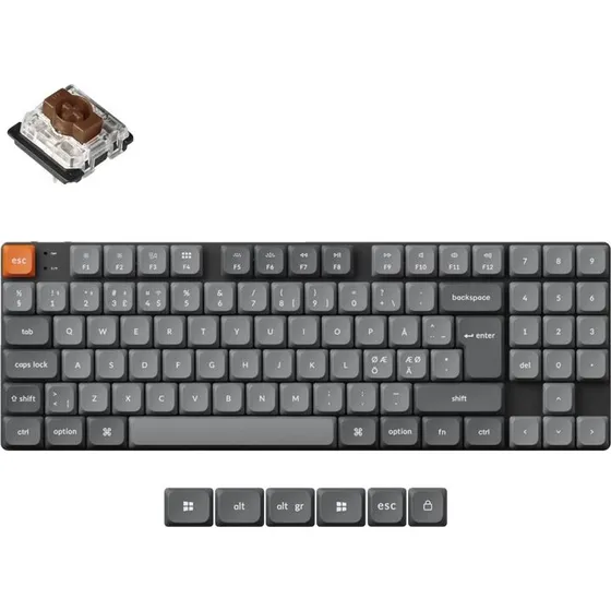 Keychron K13 Max QMK Trådløs Mekanisk Tastatur Nordisk Sort