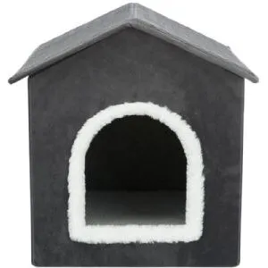 Trixie Livia hund- og kattehule 38 x 41 x 44 cm, mørkegrå/hvid