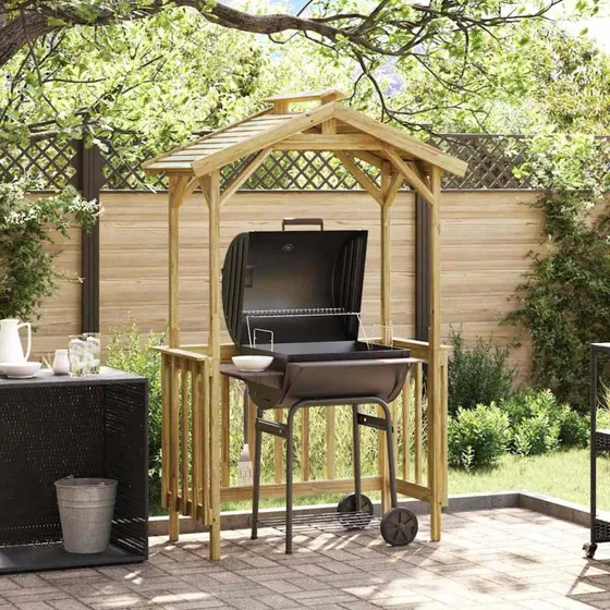 vidaXL Grillhytte 133,5 x 63 x 200 cm, imprægneret fyrretræ