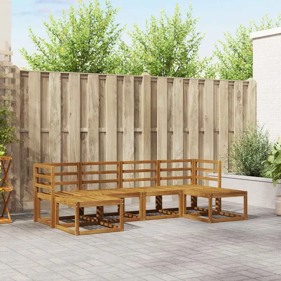 TerraHome Udendørs Sofagruppe 6 Dele Akacietræ Natur