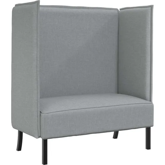 vidaXL Højryg Sofa 101 cm Lysegrå Stof