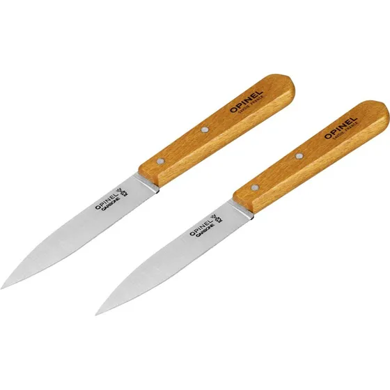 Opinel Kitchen N°102, 10 cm, 2 stk med mørkt aske