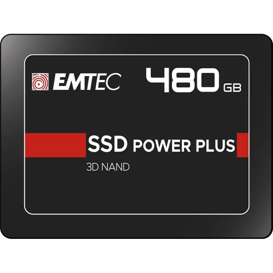 Emtec X150 Power Plus 3D NAND SSD 480GB 2.5" Sort