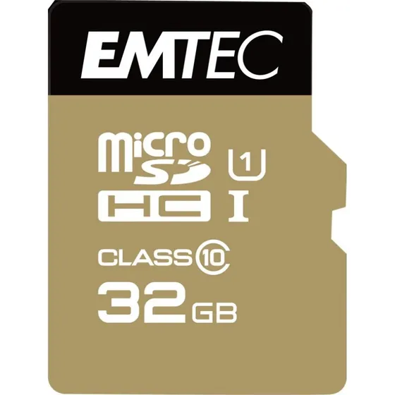 EMTEC Gold+ microSD 32GB 85MB/s, guld