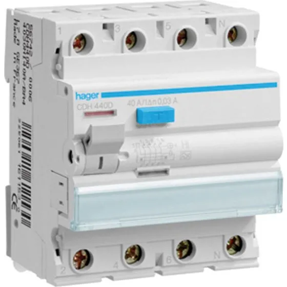 Hager HPFI HI 4-pol 40A 30mA 200ms