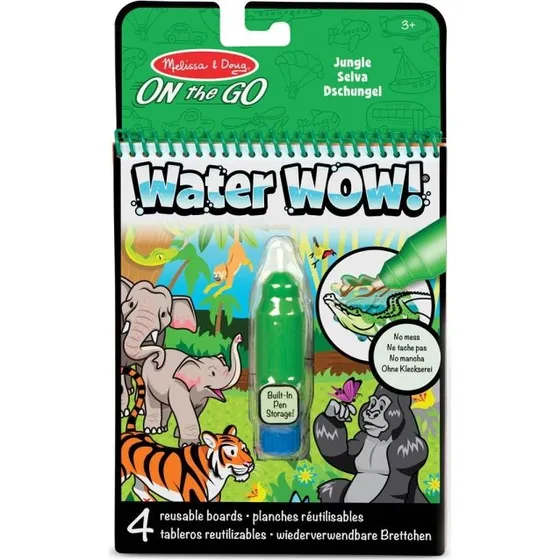 Melissa & Doug Water Wow! Jungle – Mal-med-vand-bog med genanvendelige sider