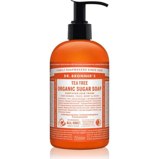 Dr. Bronner's Organic Tea Tree Sugar Soap 355 ml