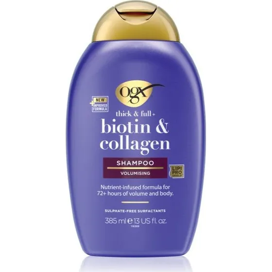 OGX Biotin & Kollagen Shampoo 385 ml til tykkere, mere voluminøst hår