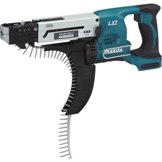 Makita DFR550ZX1 18V Auto-Feeder Skruemaskine til Båndskruer