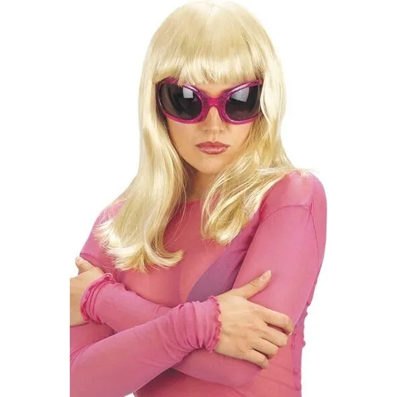 Tiffany Elegant blond paryk med kort pandelok (skulderlængde)