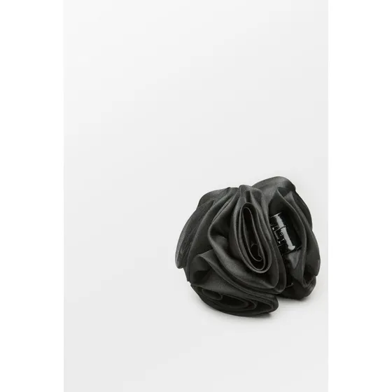 Beck Søndergaard Organza Flower hårspænde 12 cm - Sort