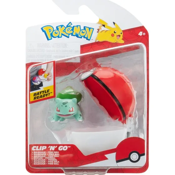 Pokémon Clip N Go Bulbasaur med Poké Ball
