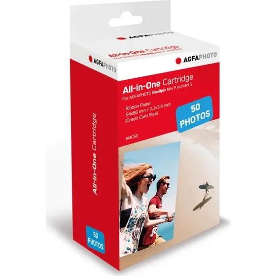 Agfa Realipix Mini P AMC50 Kassette Farvebånd, 50 Ark