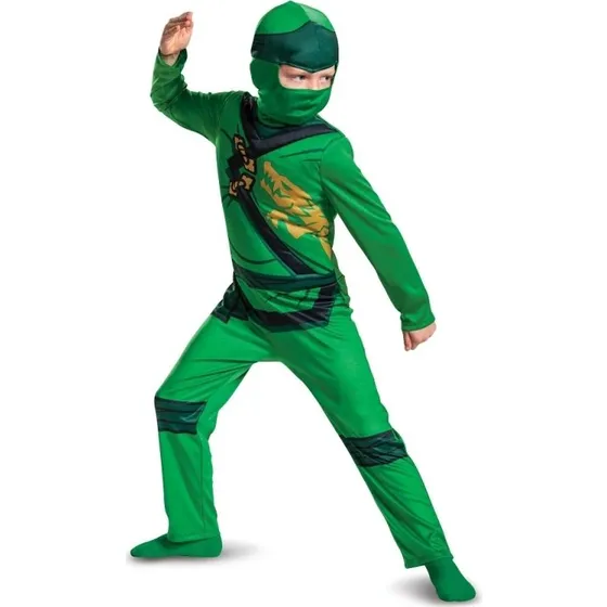 LEGO Ninjago Lloyd Kostume, 4-6 år, Grøn