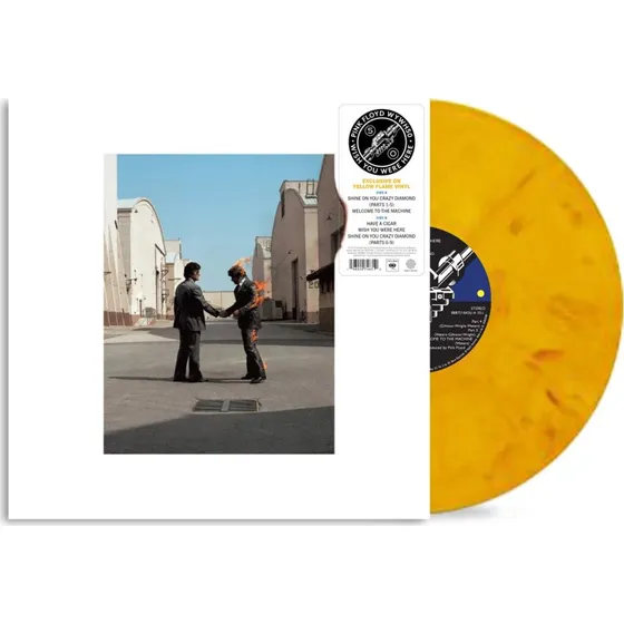 Pink Floyd - Wish You Were Here (50-års jubilæum, gul flamme vinyl)