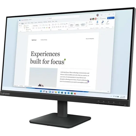 Lenovo L24-41 24" Full HD IPS-skærm, 100 Hz, HDMI/VGA, ravnsort