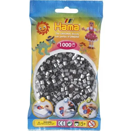 Hama Perler 1000 stk. Sølv, 5 mm