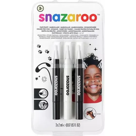 Snazaroo Ansigtsmaling Sæt 2 X Sort Og Hvid