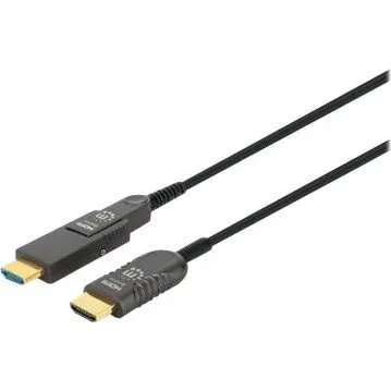 Manhattan HDMI til Micro HDMI 50m Active 4K@60Hz, Sort, Gold