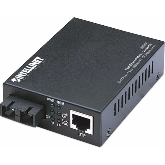 Intellinet 10/100Base-Tx til 100Base-Fx SC Mediekonverter, 2 km