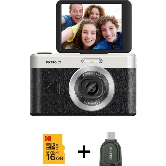 Kodak Pixpro C1 13MP CMOS Digital Kamera Sort