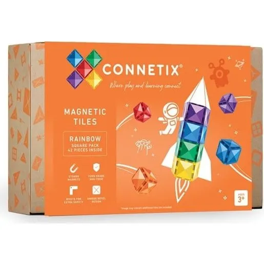 Connetix Rainbow Square Pack 42 brikker - (CT-R-00042-SQ)