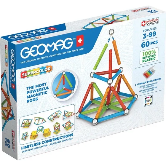 Geomag Supercolor Panels Recycled, 60 dele