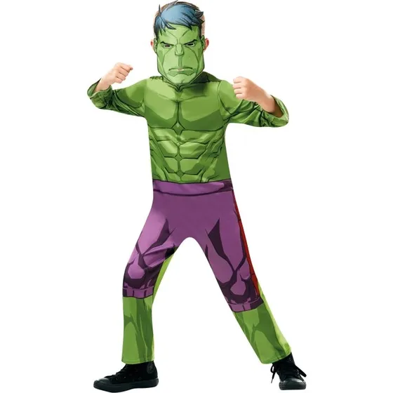 Rubies Hulk Kostume 128 cm - Grøn Marvel Kostume til Børn