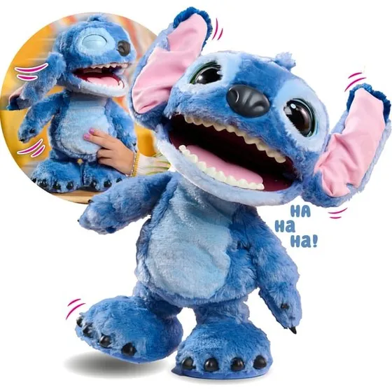 Just Play Disney Stitch - Ultimate Stitch, interaktiv legetøj med lyd og bevægelse