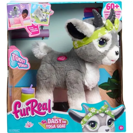 FurReal Daisy Yoga-Ged 29 cm – Interaktiv Plyslegetøj med 60 Reaktioner