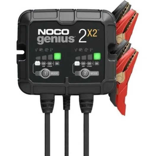 NOCO Genius2X2 2-bank 4A Batterilader 6/12 V