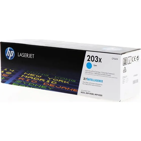 HP 203X Cyan Høj Kapacitet Toner for M-Serie