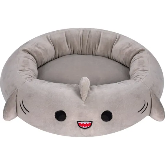 Squishmallows Hundeseng - Haj 61 cm, Grå