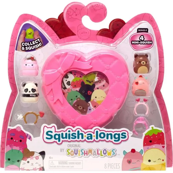 Jazwares Squishmallows Squish-a-Longs Valentines Edition, 8 dele