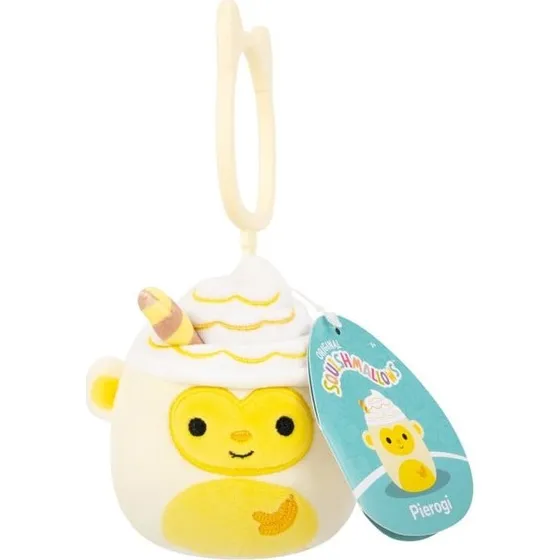 Squishmallows P24 Clip On Nøgleringsbamse - 9 cm - Pierogi