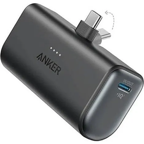 Anker Nano Powerbank 22.5W med indbygget USB-C, Sort
