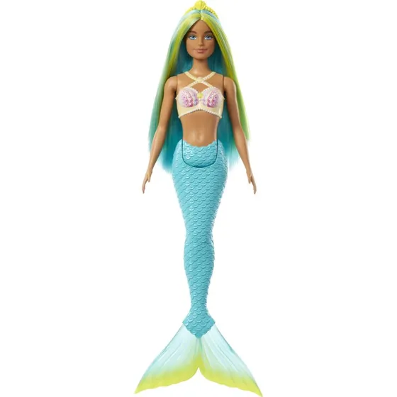 Barbie Havfrue Dukke - Turkis (Blåt og Gult Hår)