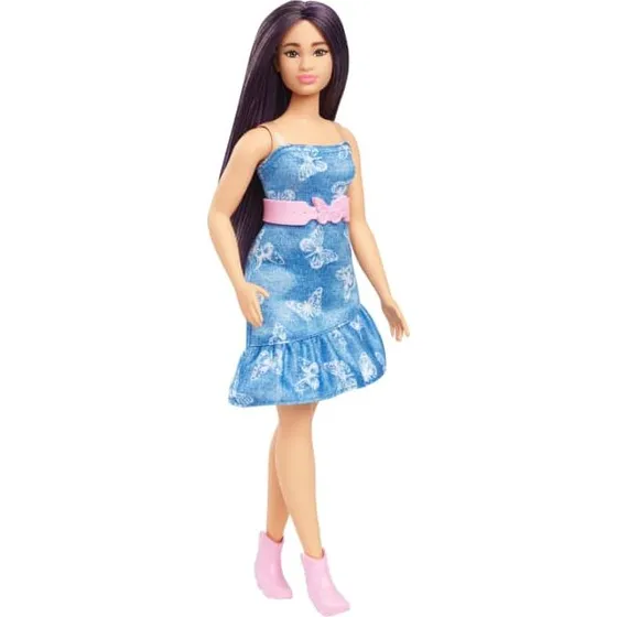 Barbie Fashionista Dukke – Denim Sommerfuglekjole, 3+ år